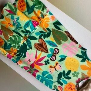 Butterfly pattern bright colors purple blouse